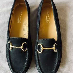 Black leather Carvela Loafers